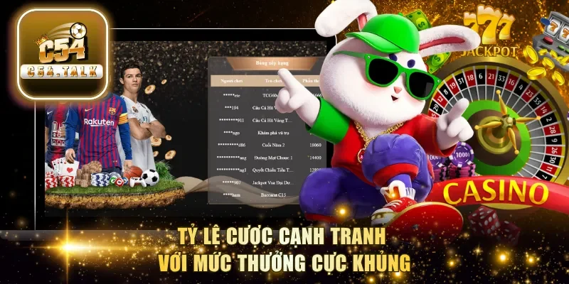 Tỷ lệ cược cạnh tranh với mức thưởng cực khủng